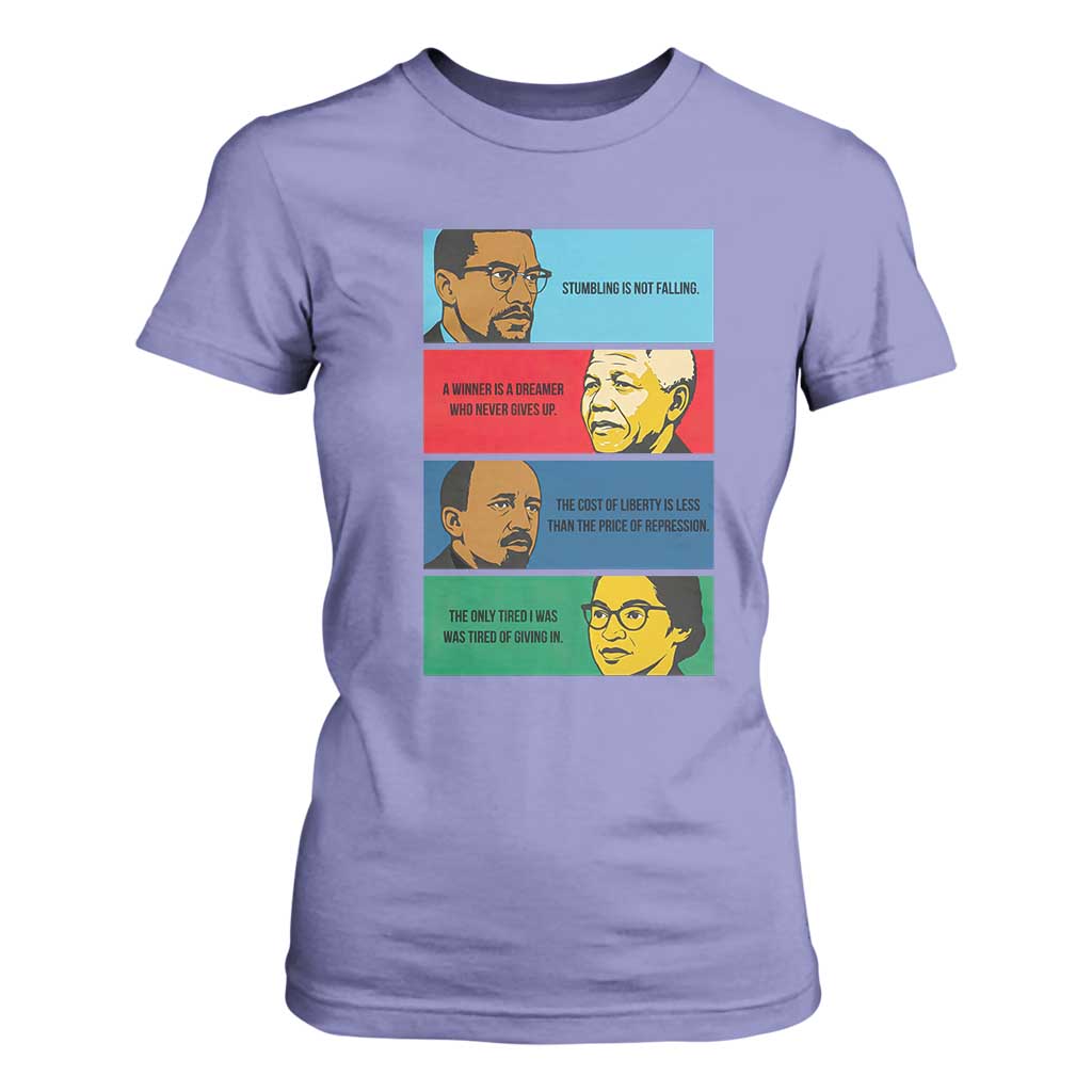 African American Leaders History Quote Gift T Shirt For Women TS12 Violet Print Your Wear