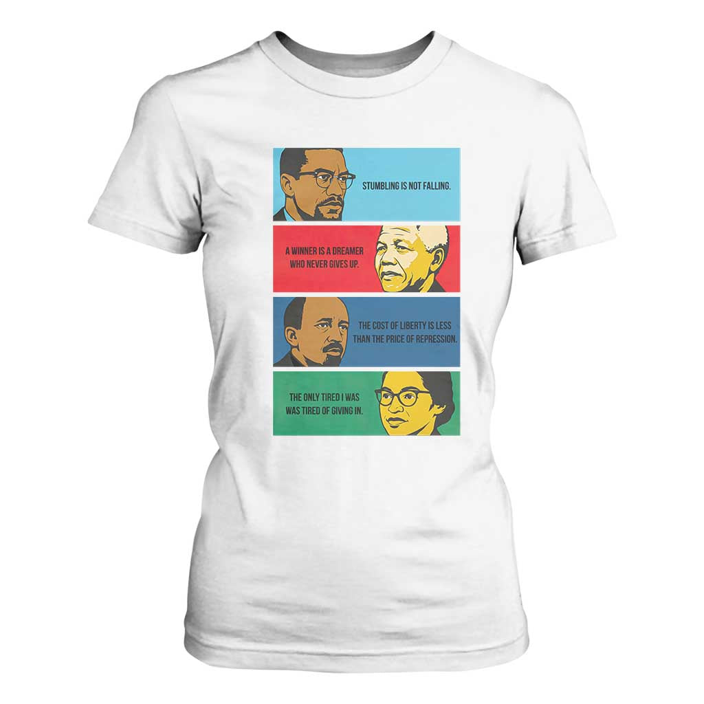 African American Leaders History Quote Gift T Shirt For Women TS12 White Print Your Wear