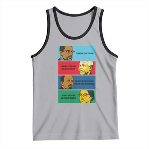 African American Leaders History Quote Gift Tank Top TS12 Athletic Heather Black Print Your Wear
