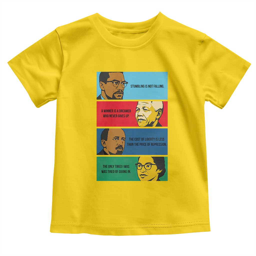 African American Leaders History Quote Gift Toddler T Shirt TS12 Daisy Print Your Wear