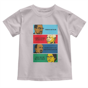 African American Leaders History Quote Gift Toddler T Shirt TS12 Ice Gray Print Your Wear