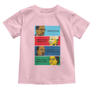 African American Leaders History Quote Gift Toddler T Shirt TS12 Light Pink Print Your Wear