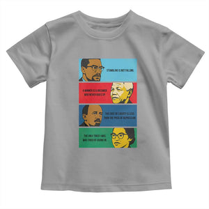 African American Leaders History Quote Gift Toddler T Shirt TS12 Sport Gray Print Your Wear