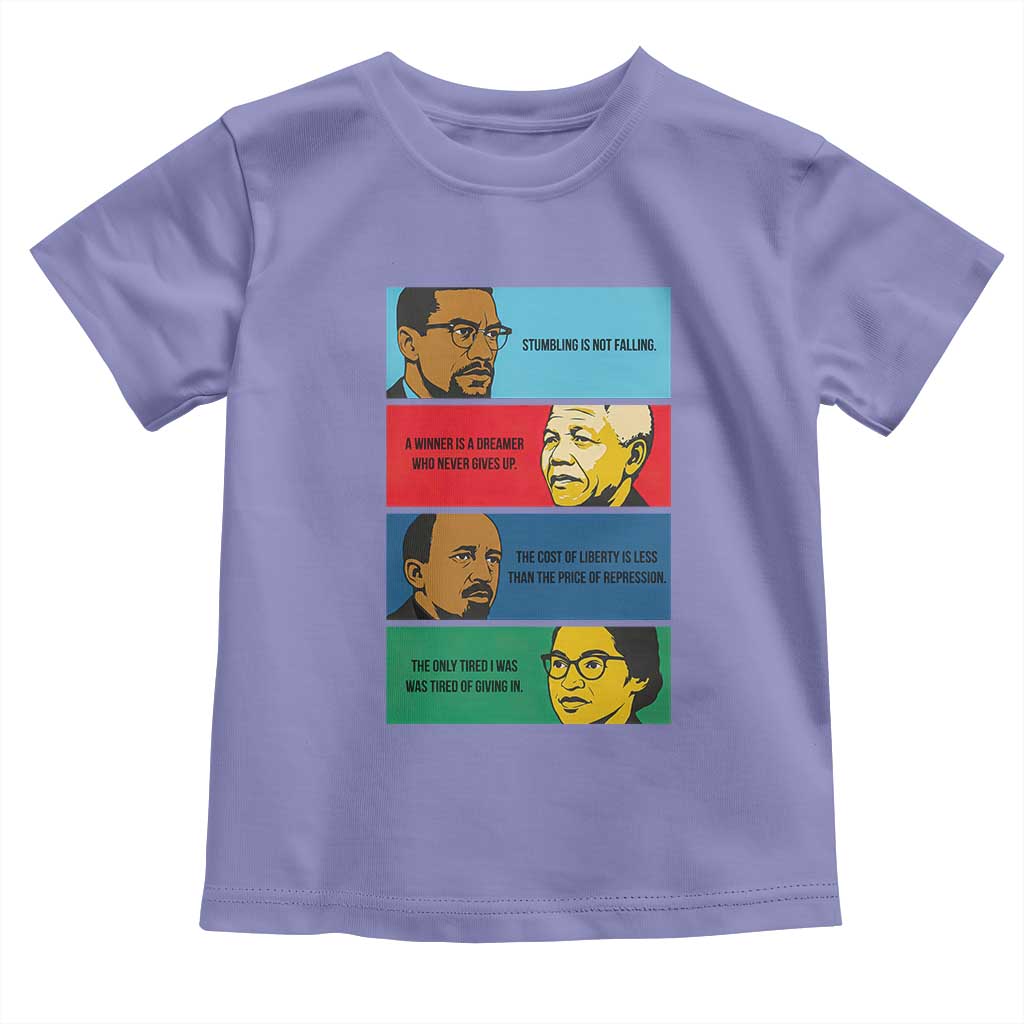 African American Leaders History Quote Gift Toddler T Shirt TS12 Violet Print Your Wear
