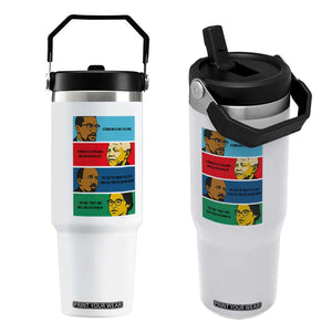 African American Leaders History Quote Gift Flip Straw Tumbler TS12 One Size: 30 oz White Print Your Wear