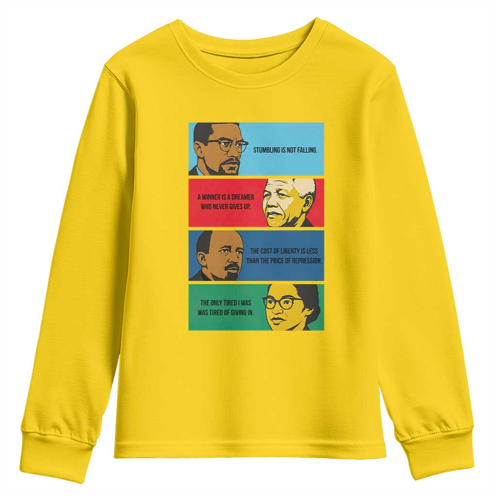 African American Leaders History Quote Gift Youth Sweatshirt TS12 Daisy Print Your Wear