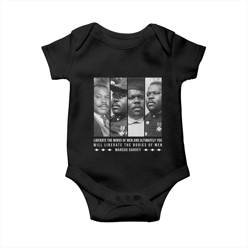 Marcus Garve Quote Baby Onesie Liberate The Minds Of Men TS12 Black Print Your Wear