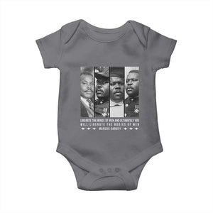 Marcus Garve Quote Baby Onesie Liberate The Minds Of Men TS12 Charcoal Print Your Wear