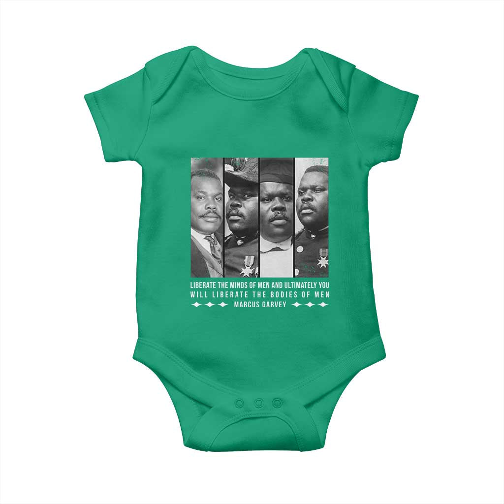 Marcus Garve Quote Baby Onesie Liberate The Minds Of Men TS12 Irish Green Print Your Wear