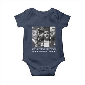 Marcus Garve Quote Baby Onesie Liberate The Minds Of Men TS12 Navy Print Your Wear