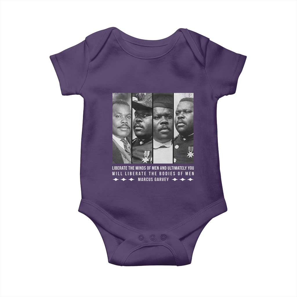 Marcus Garve Quote Baby Onesie Liberate The Minds Of Men TS12 Purple Print Your Wear