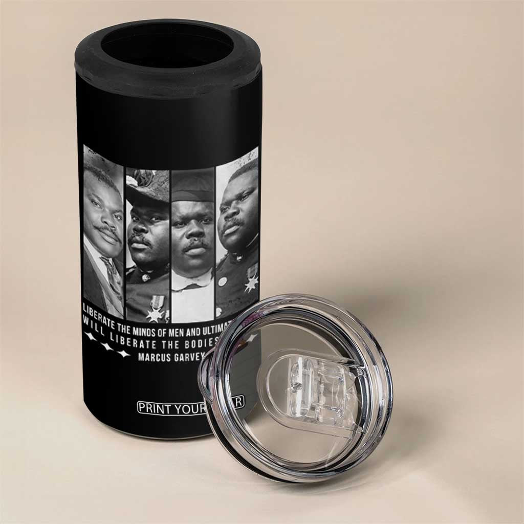 Marcus Garve Quote 4 in 1 Can Cooler Tumbler Liberate The Minds Of Men TS12 Print Your Wear