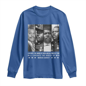 Marcus Garve Quote Long Sleeve Shirt Liberate The Minds Of Men TS12 Royal Blue Print Your Wear