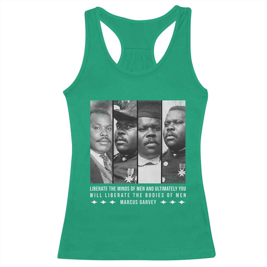 Marcus Garve Quote Racerback Tank Top Liberate The Minds Of Men TS12 Irish Green Print Your Wear
