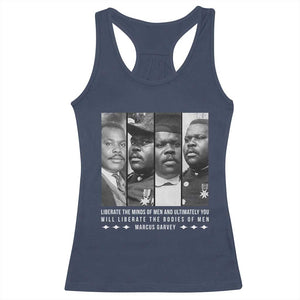 Marcus Garve Quote Racerback Tank Top Liberate The Minds Of Men TS12 Navy Print Your Wear