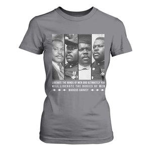 Marcus Garve Quote T Shirt For Women Liberate The Minds Of Men TS12 Charcoal Print Your Wear