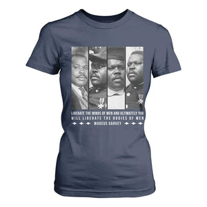 Marcus Garve Quote T Shirt For Women Liberate The Minds Of Men TS12 Navy Print Your Wear