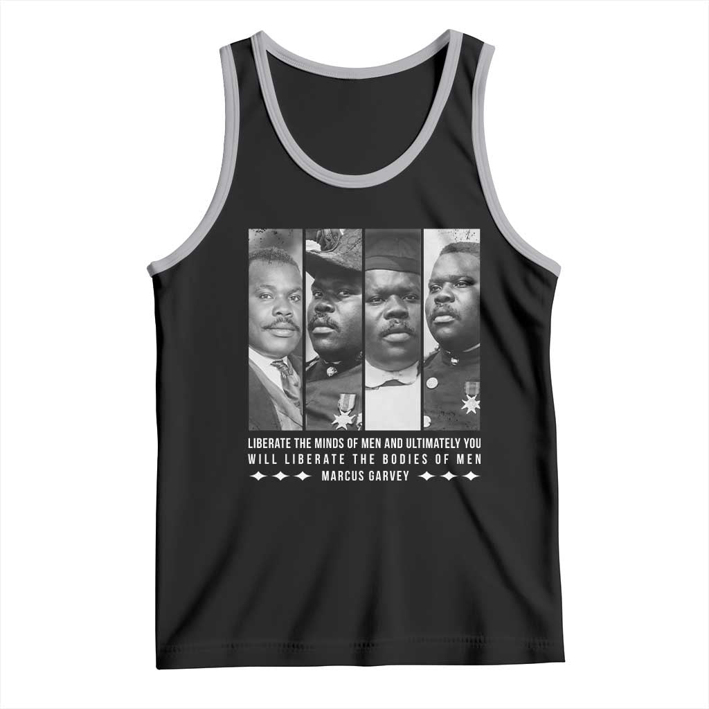 Marcus Garve Quote Tank Top Liberate The Minds Of Men TS12 Black Athletic Heather Print Your Wear