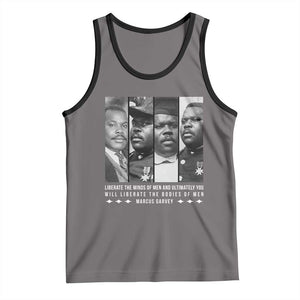 Marcus Garve Quote Tank Top Liberate The Minds Of Men TS12 Deep Heather Black Print Your Wear