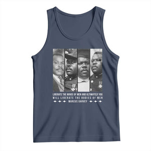 Marcus Garve Quote Tank Top Liberate The Minds Of Men TS12 Navy Print Your Wear