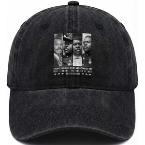 Marcus Garve Quote Washed Cotton Baseball Cap Liberate The Minds Of Men TS12 Print Your Wear