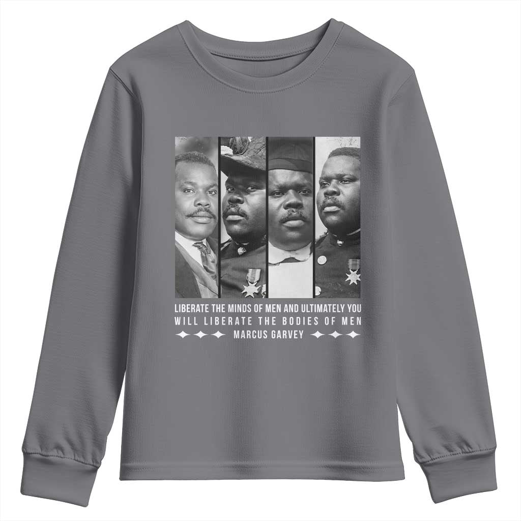 Marcus Garve Quote Youth Sweatshirt Liberate The Minds Of Men TS12 Charcoal Print Your Wear