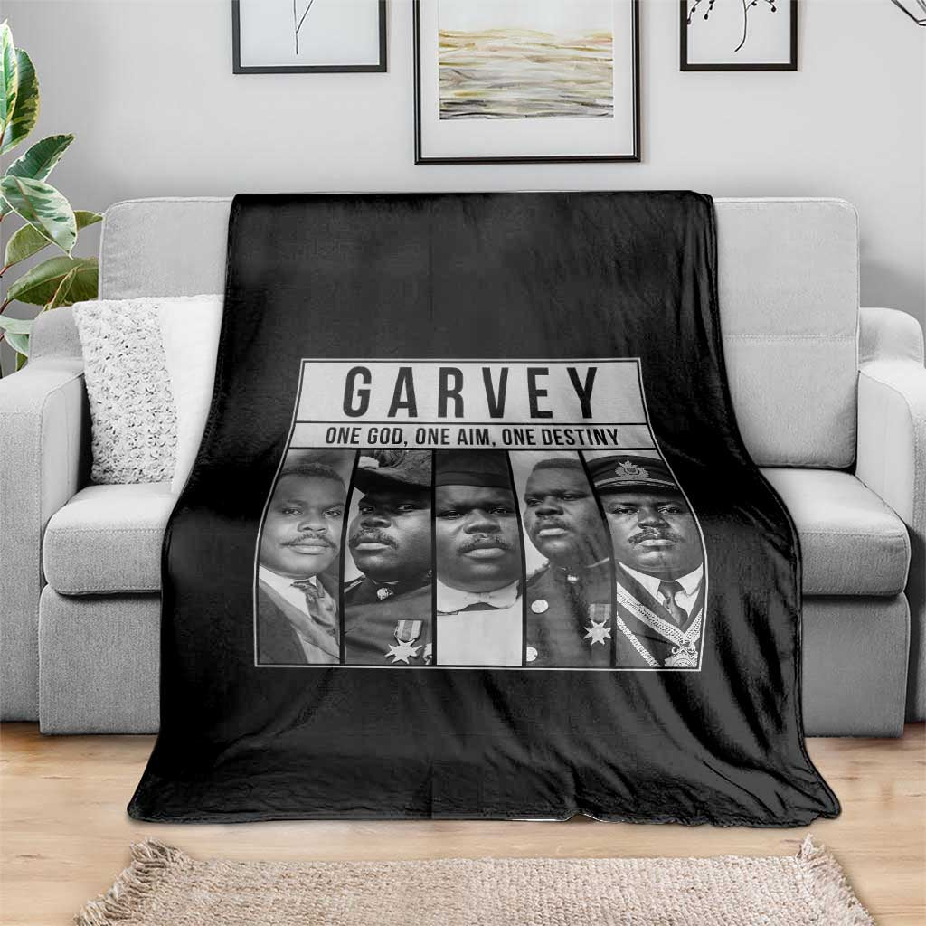 Marcus Garvey Quote Throw Blanket One God One Aim One Destiny TS12 Print Your Wear