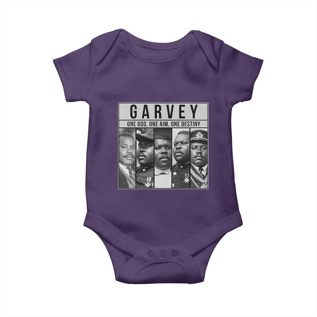 Marcus Garvey Quote Baby Onesie One God One Aim One Destiny TS12 Purple Print Your Wear