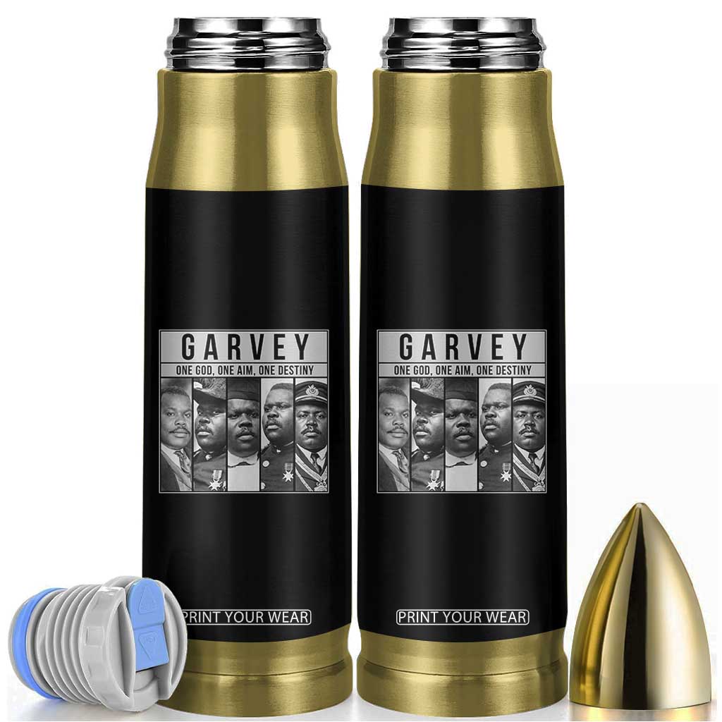 Marcus Garvey Quote Bullet Tumbler One God One Aim One Destiny TS12 Black Print Your Wear