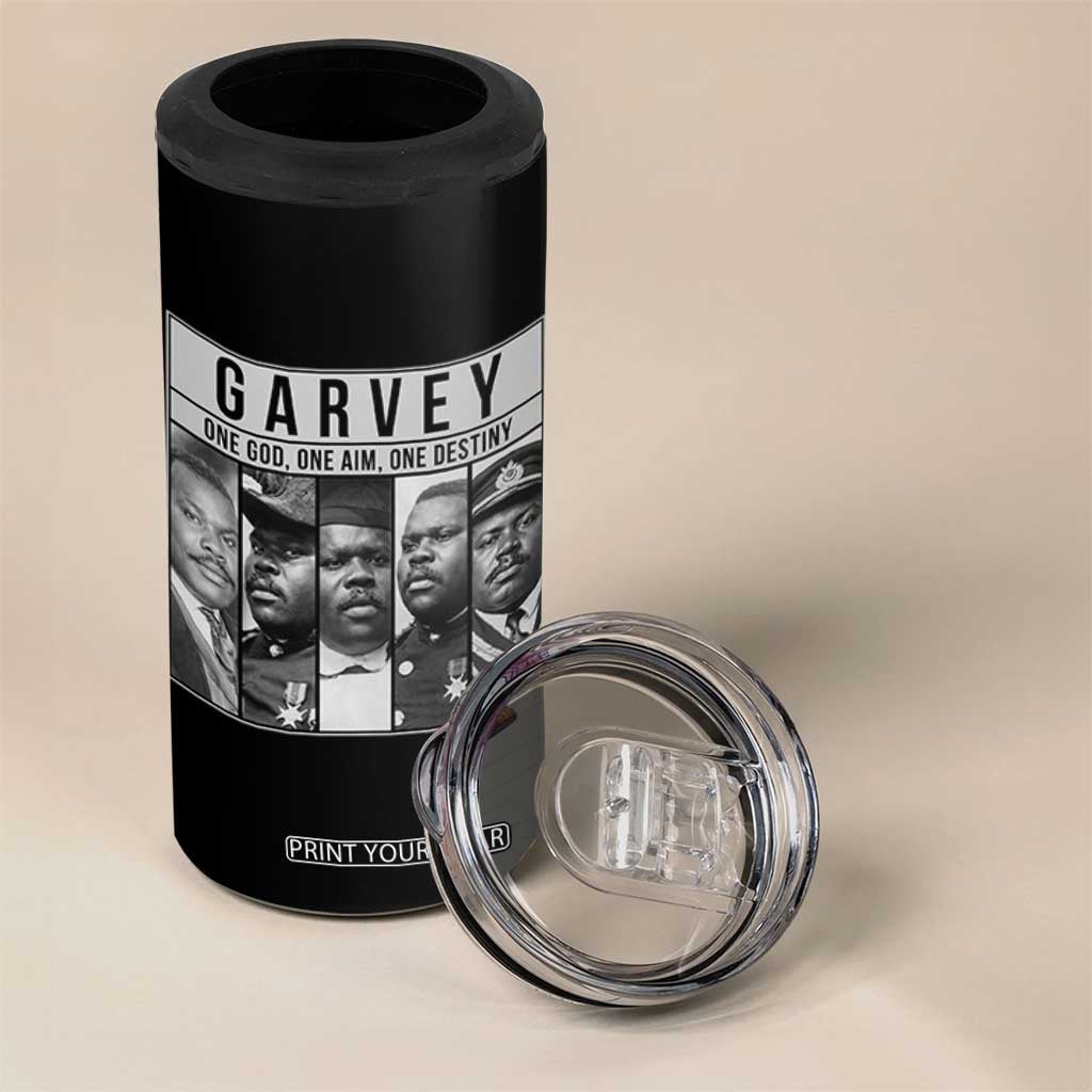 Marcus Garvey Quote 4 in 1 Can Cooler Tumbler One God One Aim One Destiny TS12 Print Your Wear