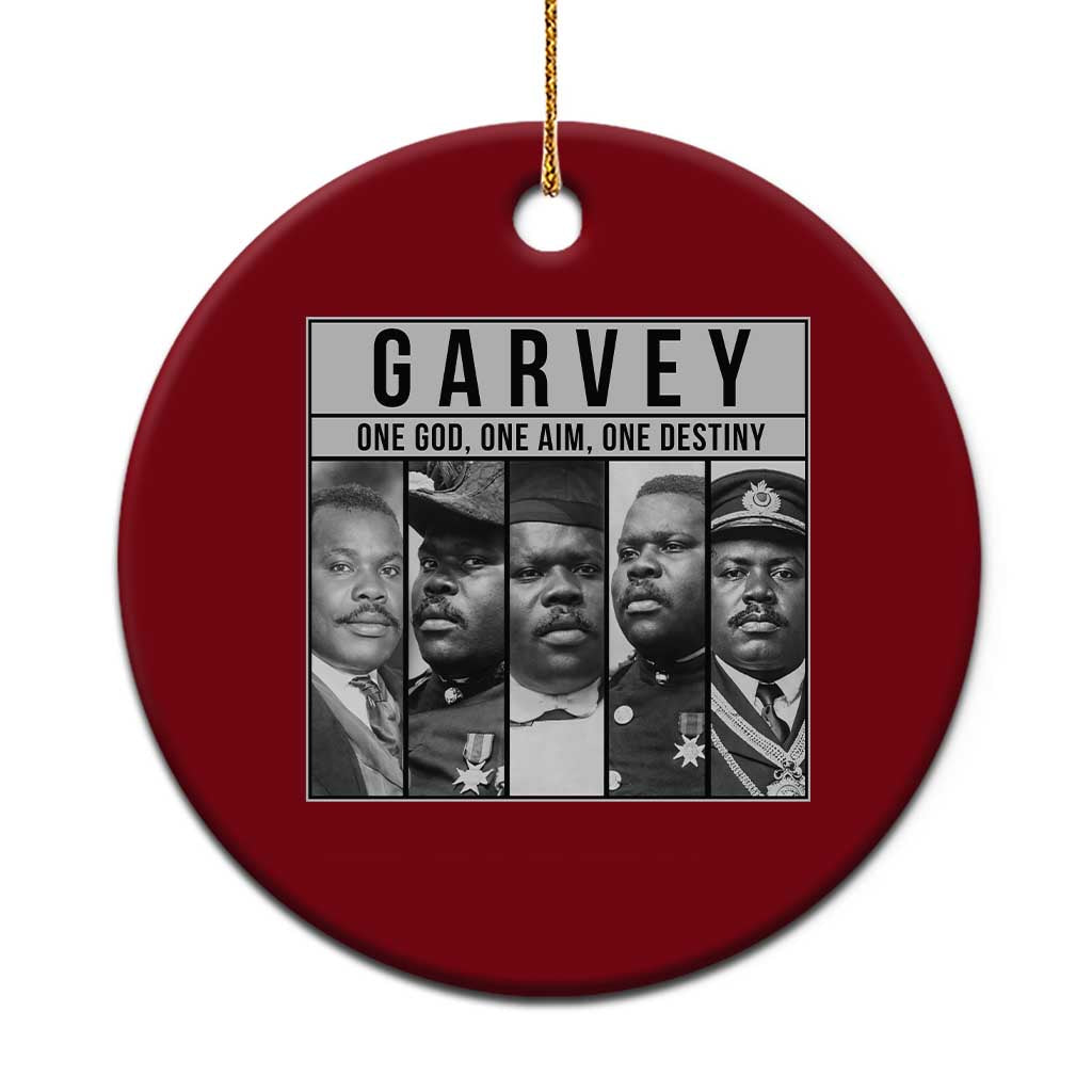 Marcus Garvey Quote Ceramic Ornament One God One Aim One Destiny TS12 1pc Red Print Your Wear