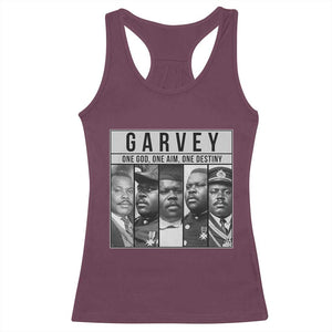 Marcus Garvey Quote Racerback Tank Top One God One Aim One Destiny TS12 Maroon Print Your Wear