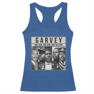 Marcus Garvey Quote Racerback Tank Top One God One Aim One Destiny TS12 Royal Blue Print Your Wear