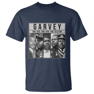 Marcus Garvey Quote T Shirt One God One Aim One Destiny TS12 Navy Print Your Wear