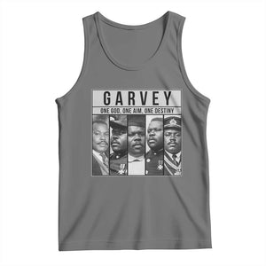 Marcus Garvey Quote Tank Top One God One Aim One Destiny TS12 Black Heather Print Your Wear
