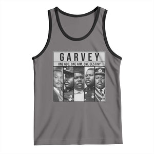 Marcus Garvey Quote Tank Top One God One Aim One Destiny TS12 Deep Heather Black Print Your Wear