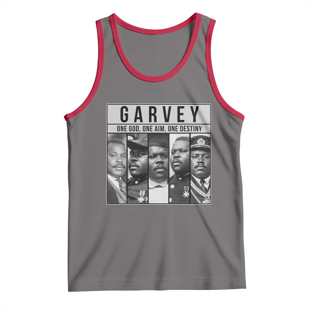 Marcus Garvey Quote Tank Top One God One Aim One Destiny TS12 Deep Heather Red Print Your Wear