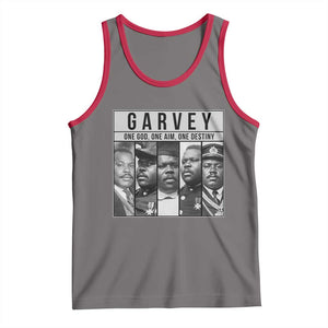 Marcus Garvey Quote Tank Top One God One Aim One Destiny TS12 Deep Heather Red Print Your Wear