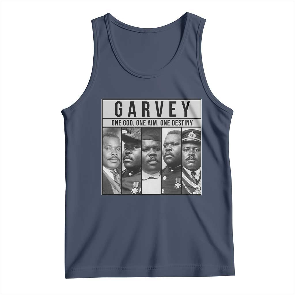 Marcus Garvey Quote Tank Top One God One Aim One Destiny TS12 Navy Print Your Wear