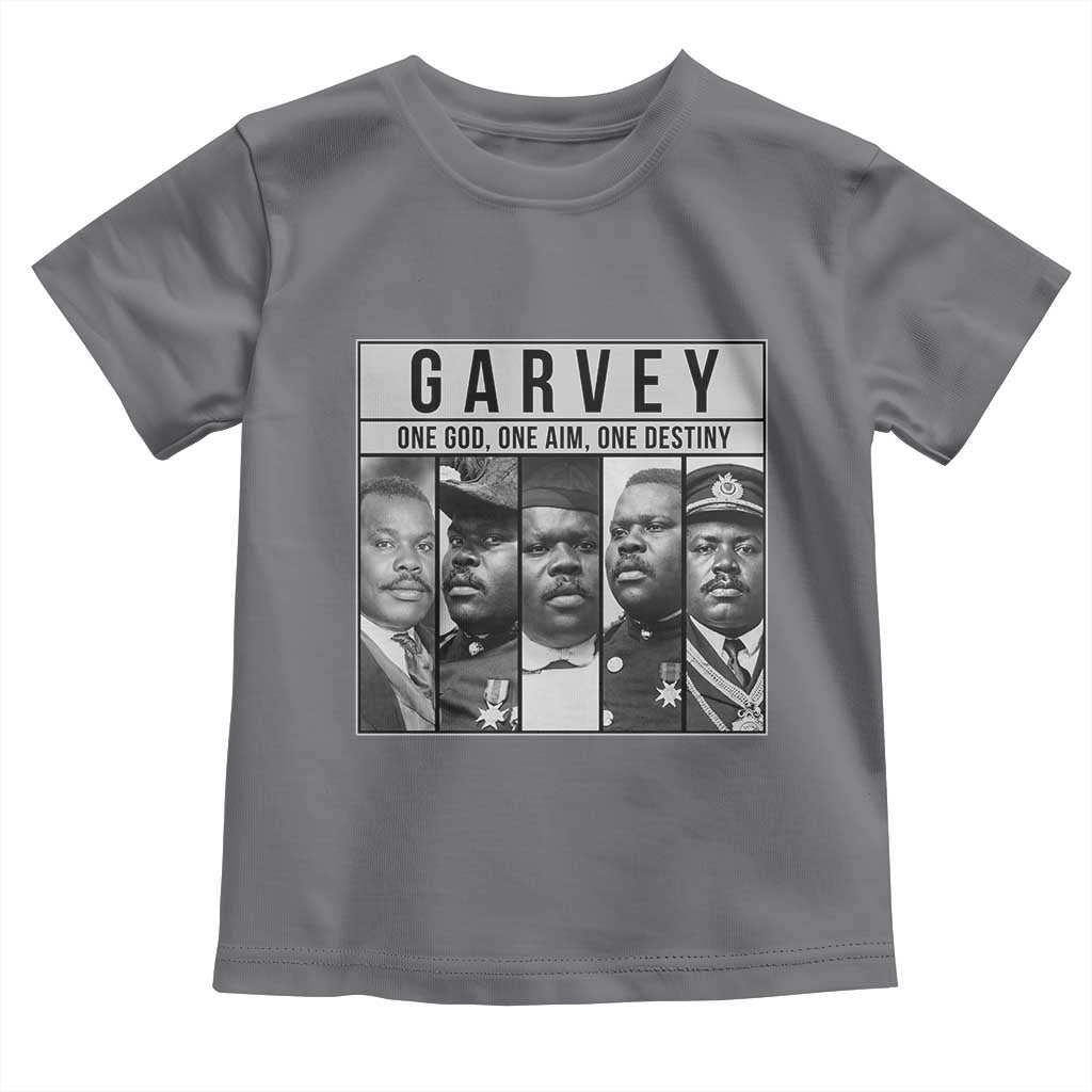 Marcus Garvey Quote Toddler T Shirt One God One Aim One Destiny TS12 Charcoal Print Your Wear
