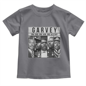 Marcus Garvey Quote Toddler T Shirt One God One Aim One Destiny TS12 Charcoal Print Your Wear