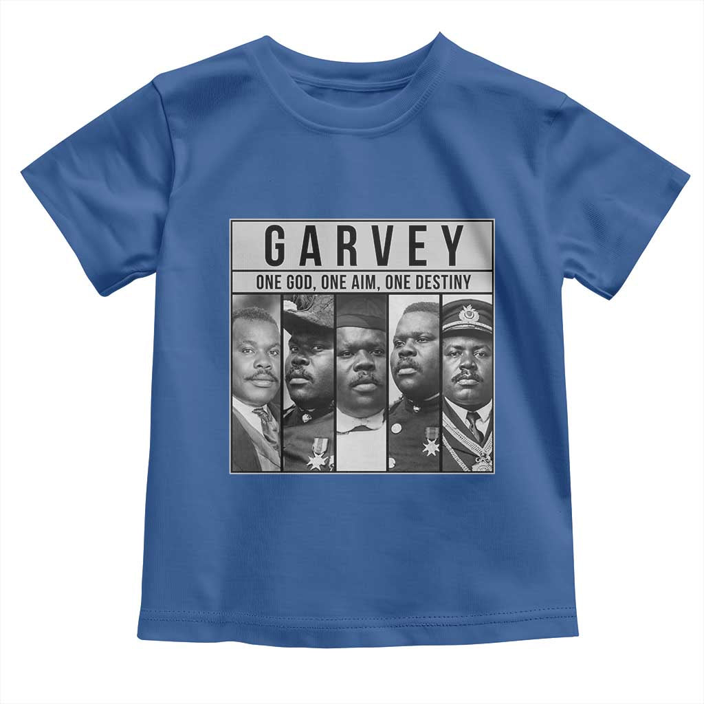 Marcus Garvey Quote Toddler T Shirt One God One Aim One Destiny TS12 Royal Blue Print Your Wear