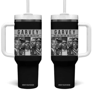 Marcus Garvey Quote Tumbler With Handle One God One Aim One Destiny TS12 One Size: 40 oz Black Print Your Wear