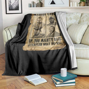 Vintage Marcus Garvey Throw Blanket Up You Mighty Race Quote TS12 Print Your Wear