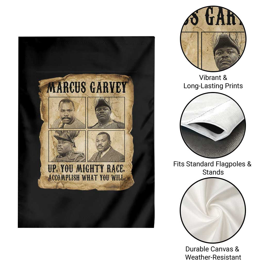 Vintage Marcus Garvey Garden Flag Up You Mighty Race Quote TS12 Print Your Wear