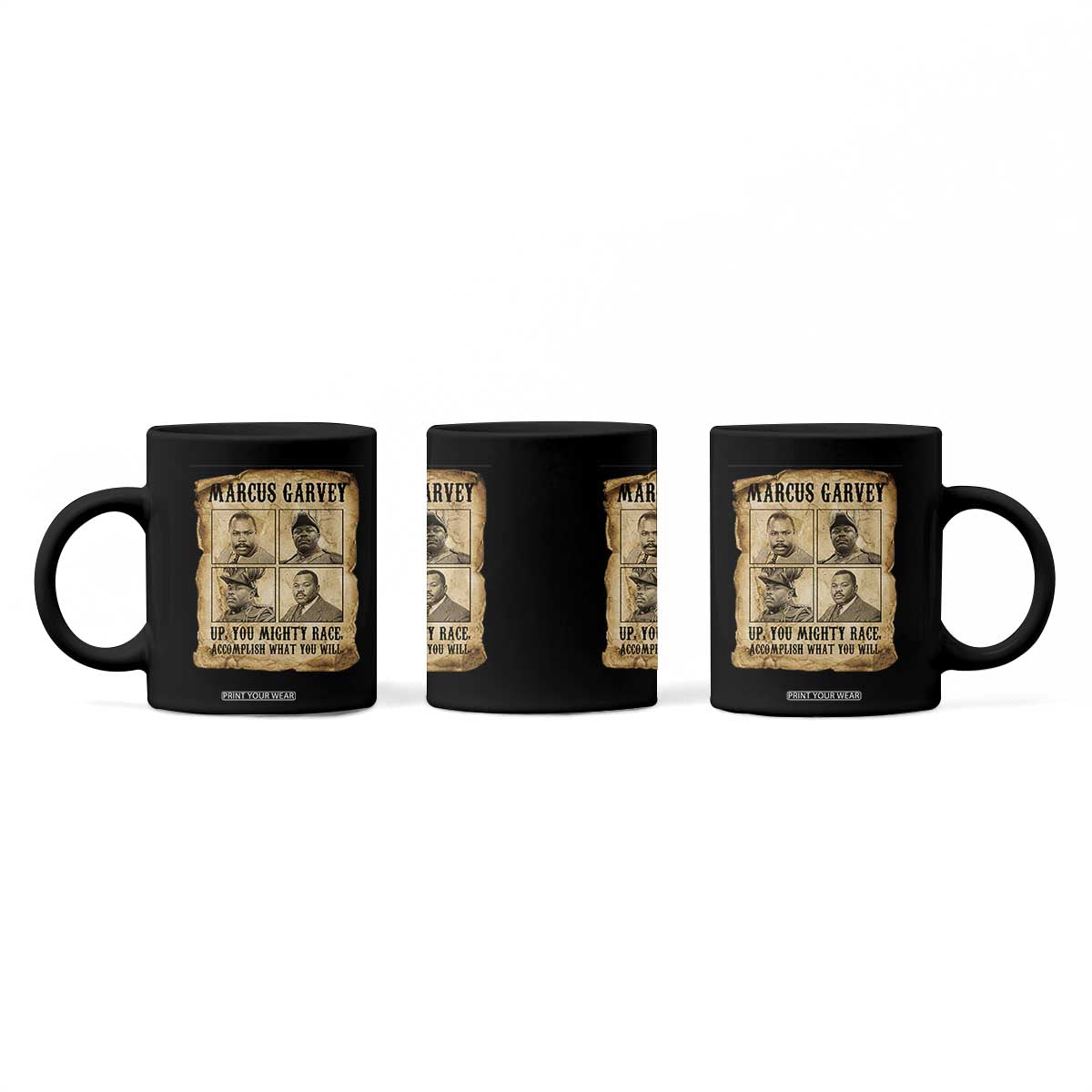Vintage Marcus Garvey Coffee Mug Up You Mighty Race Quote TS12 Print Your Wear