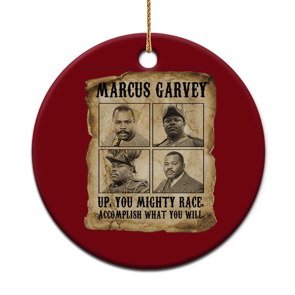 Vintage Marcus Garvey Ceramic Ornament Up You Mighty Race Quote TS12 1pc Red Print Your Wear