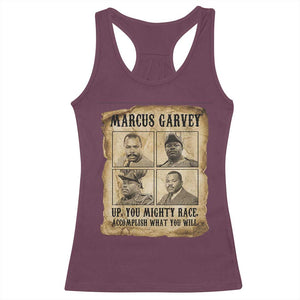 Vintage Marcus Garvey Racerback Tank Top Up You Mighty Race Quote TS12 Maroon Print Your Wear