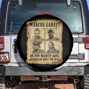 Vintage Marcus Garvey Spare Tire Cover Up You Mighty Race Quote TS12 No hole Black Print Your Wear