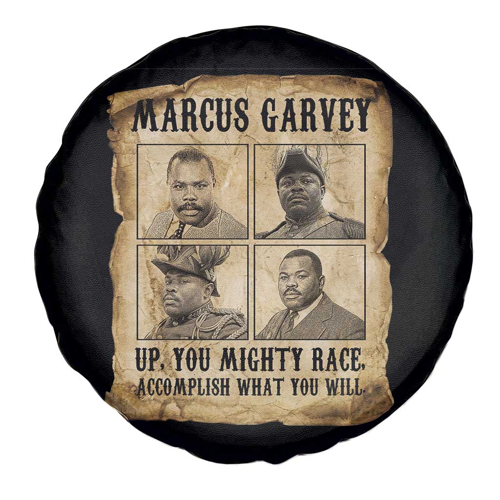Vintage Marcus Garvey Spare Tire Cover Up You Mighty Race Quote TS12 Print Your Wear